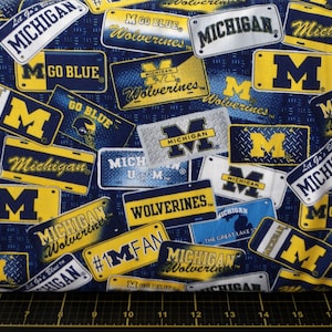 Entreprises Sykel. Plaque d'immatriculation NCAA Michigan Wolverines