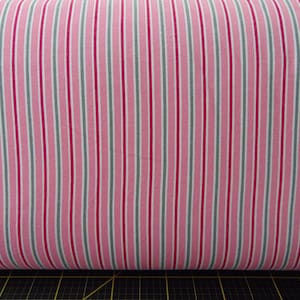 Stof France. Stripes Rose/Grey KNIT 58 Inches Wide