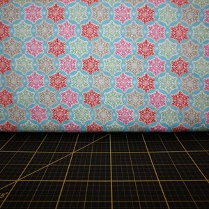Blend Fabrics. Vintage Noel. Frosted Snowflakes Blue