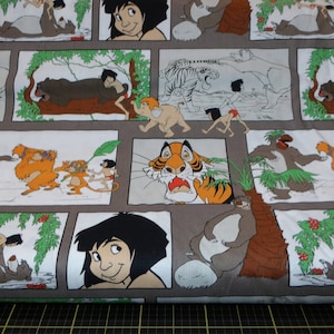 Camelot Fabrics. Jungle Book. Main Character Blocks in Taupe