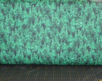 Oasis Fabrics. Wilderness. Forest Blue Green DIGITAL PRINT