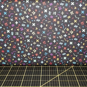 Windham Fabrics. It&#39;s Elementary! Math Symbols Black Multi