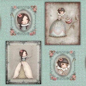 QT Fabrics. Mirabelle. Lost & Found und Curiosity. Bildflicken-Panel 2/3 yd