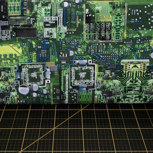 Timeless Treasures. Math & Science. Circuit Board Green