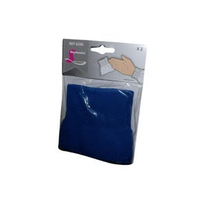Puede incluir: Un paquete de dos puños de punto azul, etiquetados "REF 6206 Rephnove X 2".
