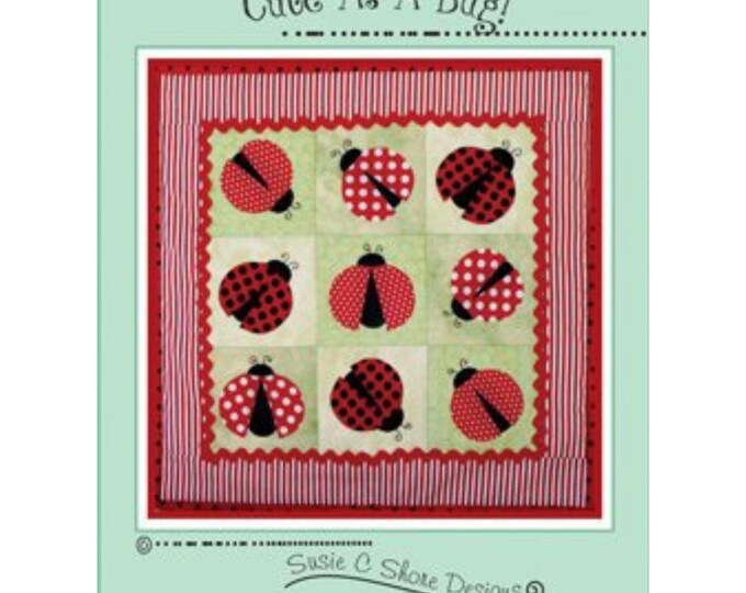 Ladybug Hugs Applique Quilt Pattern: Baby Nursery PDF (downloadable ...