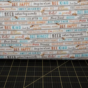 Michael Miller. Bee Culture. Just Bee Words Multi DIGITALLY PRINTED
