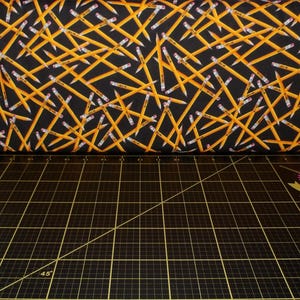 Windham Fabrics. Essentials. Back To School Pencils Black/Yellow