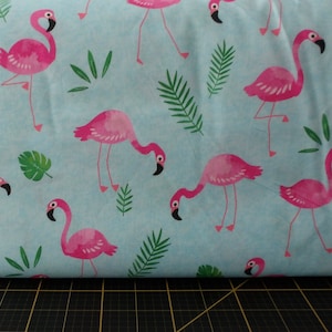 Kanvas. Tropical Breeze. Flamingo Frenzy Turquoise - Choose your cut of fabric