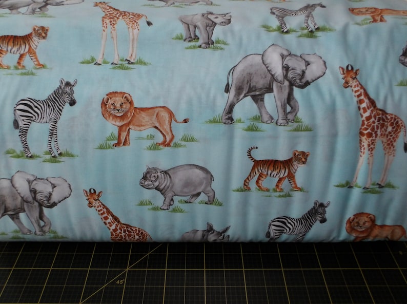 Northcott. Baby Safari. Baby Animals Turquoise Etsy