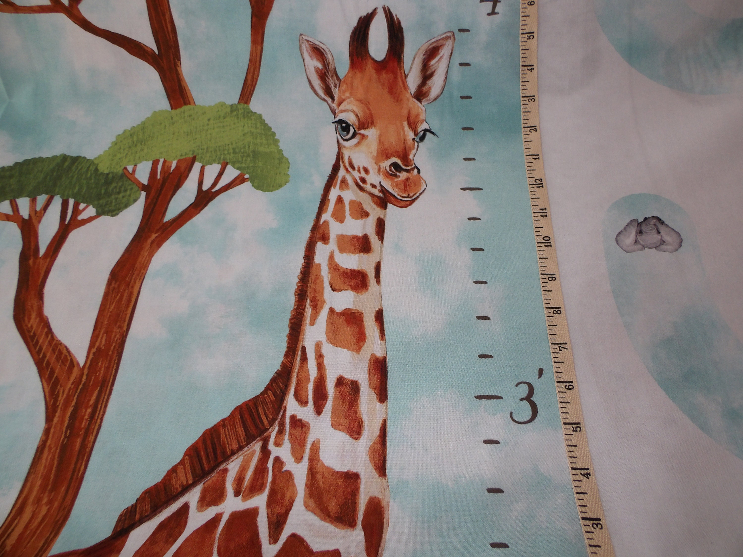 Northcott. Baby Safari. Growth Chart Panel Full Yard DIGITALLY Etsy
