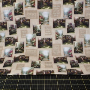 Benartex. Inspirations For Living. Pathway To Paradise Patch Tan Digitally Printed. - Choose your cut