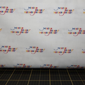 Riley Blake. Mister Rogers Neighborhood. Logo White