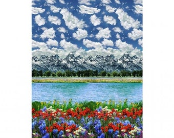 Shannon Fabrics. Hoffman Mountain 36" Panel Digitally Printed MINKY 58/60 WIDE