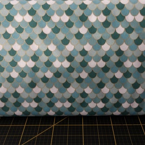 Riley Blake. Ahoy! Mermaids. Scales Seafoam Sparkle