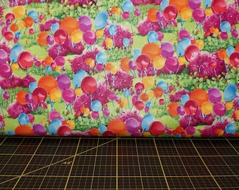 QT Fabrics. Candyland. Lollipop Fields - Game Original Artwork Quilting Treasures