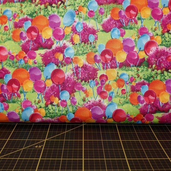 QT Fabrics. Candyland. Lollipop Fields - Game Original Artwork Quilting Treasures