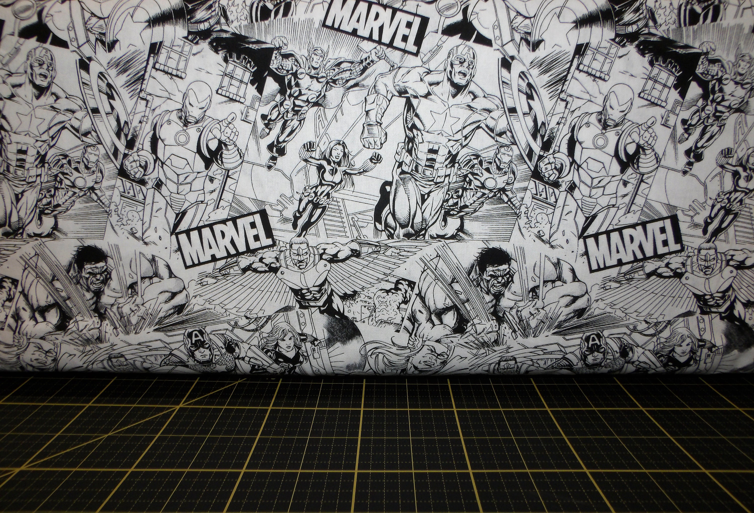Springs Creative. Marvel Avengers. Avengers Sketch Black/white - Etsy