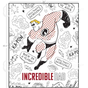 Camelot Fabrics. Pixar Coloring. Incredibles Color Me Panel Full Yard
