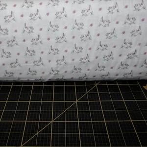 Cosmo Vintage Kitties Soft White Double Gauze 43/44 inches wide