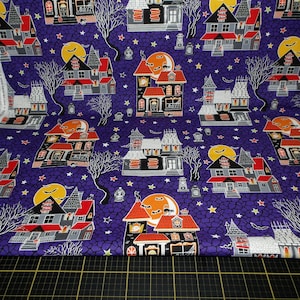 Kanvas. Glow-O-Ween. Haunted Houses Purple Glow in the Dark