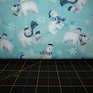 Clothworks. Snowville. Polar Bears Aqua