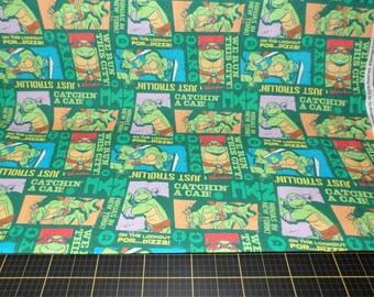 Springs Creative. Nickelodeon. TMNT Run This City - Teenage Ninja Mutant Turtles Cotton Fabric