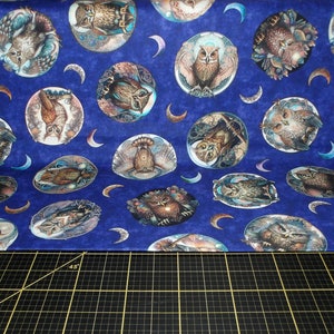 QT Fabrics. Mystic Owls. Owl Toss Purple
