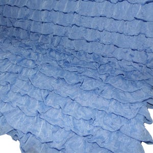 Periwinkle 2 Zoll Cascading Rüschen Stoff - 45 "Breit