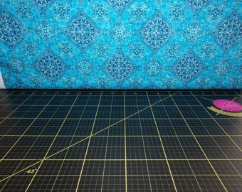QT Fabrics. Hey Cowgirl. Bandanna Blue