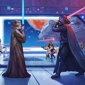 David Textiles. Epic Lucas Films. Final Battle Panel Full Yard DIGITALLY PRINTED