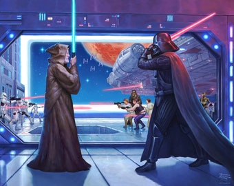 David Textiles. Epic Lucas Films. Final Battle Panel Full Yard DIGITALLY PRINTED