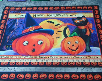 QT Fabrics. Tricks & Treats. Halloween Picture Patches Panel 2/3/yd