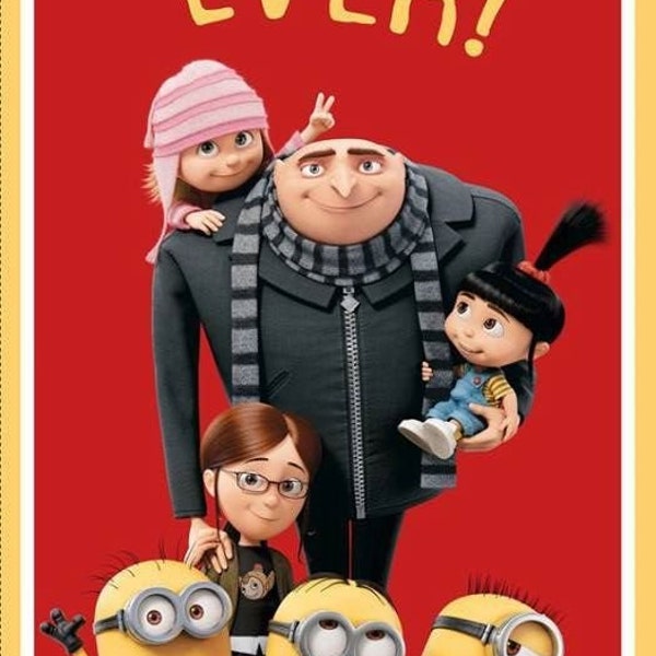 QT Fabrics. Best Family Ever. Despicable Me 3 Panel 2/3 yd