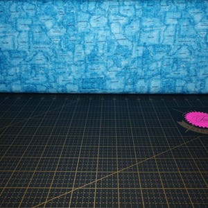 QT Fabrics. On The Road Again. US States Tonal Dusty Blue