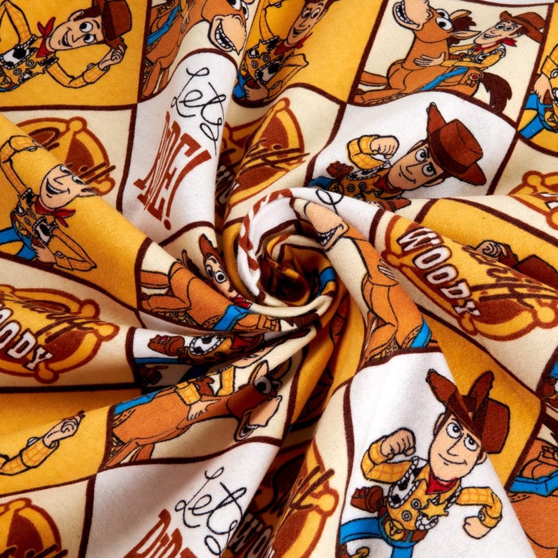 Disney Toy Story 4 Sheriff Woody Multi FLANNEL Choose Your Cut BTY Camelot Fabrics