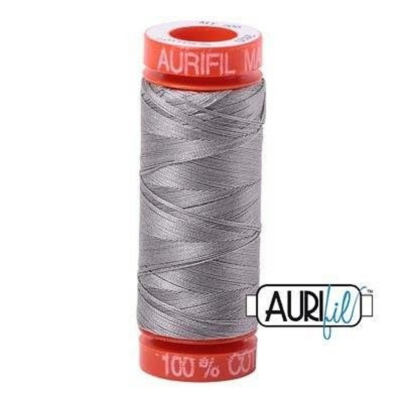 Aurifil. Stainless Steel Cotton security Mako Thread 2620 50wt Spool unisex 200m