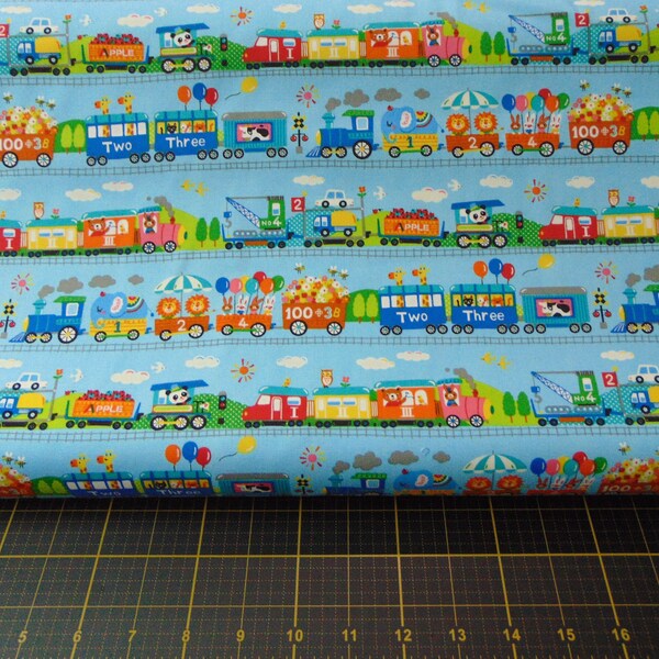 Train Fabric Etsy