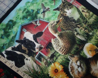 Robert Kaufman. En la granja. Panel de animales bebés 2/3 yd. IMPRESIÓN DIGITAL