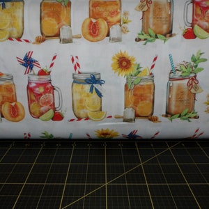 Robert Kaufman. Sweet Tea Mason Jars 2/3 yd Digital Print