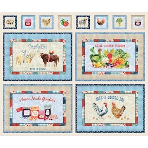 Michael Miller. Town Fair. County Fair Placemats Panel Full Yard