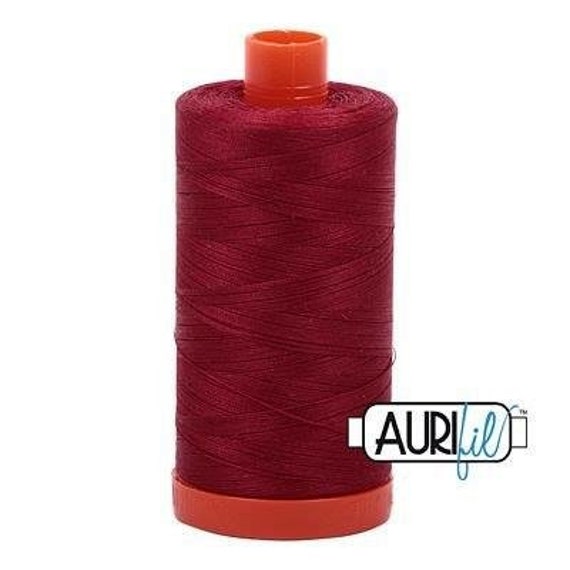 Aurifil Thread Cotton Mako 50wt 1300m Burgundy