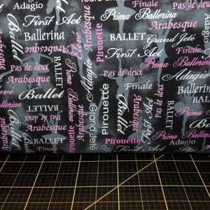 Kanvas. Pearl Ballet. Words Pink/Black Pearlized