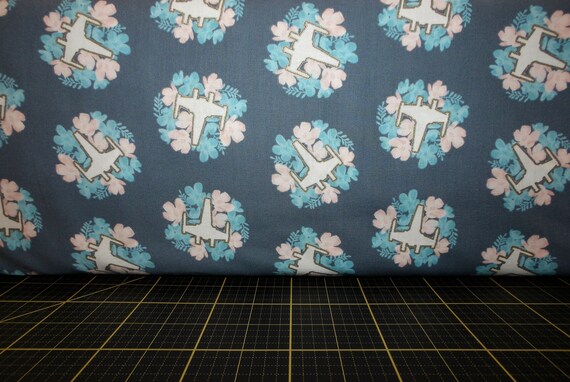 Camelot Star Wars X-Wing Floral in Blue Metallic