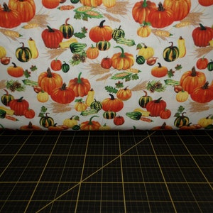 Windham Fabrics. One of A Kind. Pumpkin Patch Ivory Digitally Printed