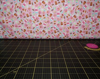 Riley Blake. Fruta Arcoíris. Bebidas Pétalo Rosa