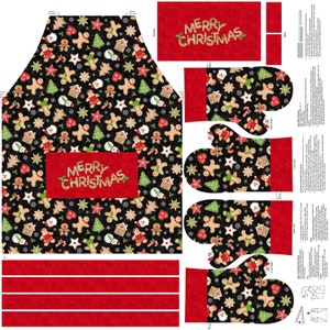 Northcott. Sugar Coated. Adult Apron Panel 43 inch DIGITAL PRINT