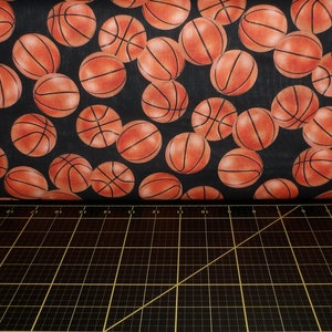 Slam Dunk Fat Quarter Bundle 7 Piece Basketball Themed FQ Bundle 100% cotton woven image 7