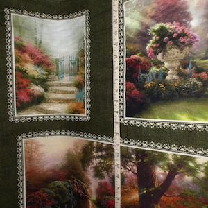 Benartex. Inspirations For Living. Pathway to Paradise Panel 2/3 Yard - Thomas Kinkade Fabric