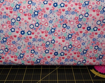 Michael Miller. Sweet Emma. Flower Drift Pink - Cotton fabric - By the Yard - Choose your cut